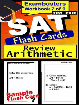 cover image of SAT Test Arithmetic Review&#8212;SAT Math Flashcards&#8212;SAT Prep Exam Workbook 7 of 9